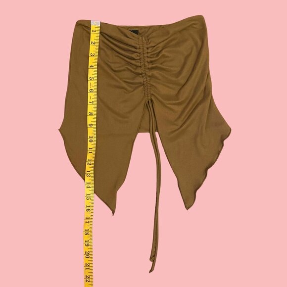 Windsor Brown Ruched Handkerchief Tube Top - Size S - Picture 5 of 7